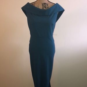 Beautiful Bustled TEAL gown